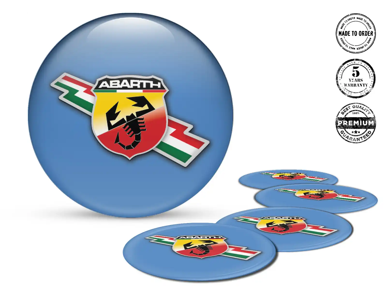Fiat Abarth Édition Décalques Jantes Autocollants Silicone